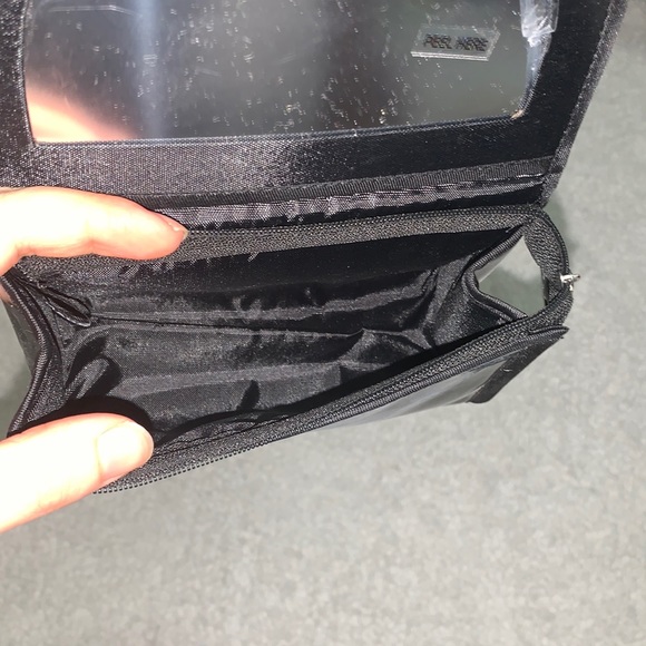 Black Patent Makeup Bag with Pink Bow - Picture 13 of 15